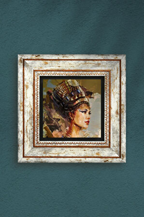 Antik Mısır Taş Duvar Tablosu Çerçeveli Duvar Dekoru Wall Art