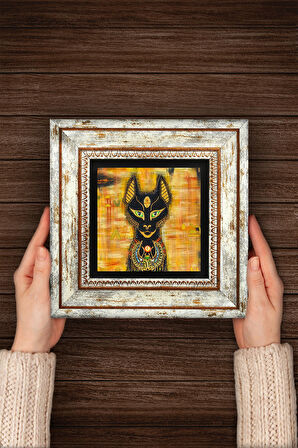 Antik Mısır Taş Duvar Tablosu Çerçeveli Duvar Dekoru Wall Art