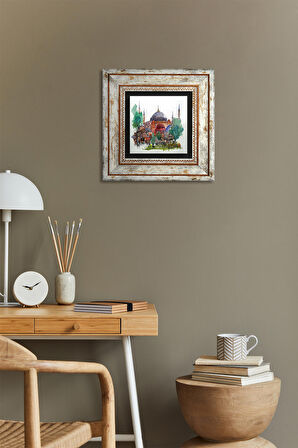 İstanbul Ayasofya Taş Duvar Tablosu Çerçeveli Duvar Dekoru Wall Art