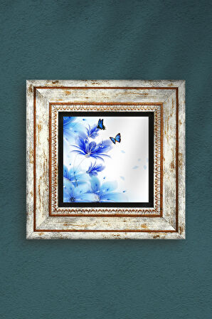 Kelebeğin Rüyası Taş Duvar Tablosu Çerçeveli Duvar Dekoru Wall Art