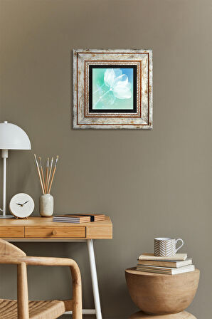 Kelebeğin Rüyası Taş Duvar Tablosu Çerçeveli Duvar Dekoru Wall Art