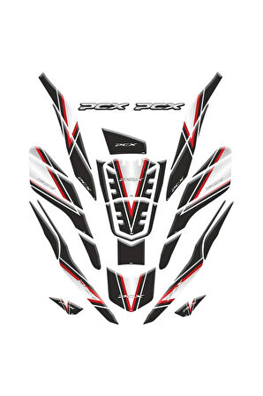 Pcx 2021 - 2024 Uyumlu Tank Pad Set 003