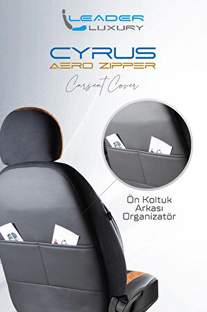 Chevrolet Cruze HB Lüx Deri Detaylı Oto Koltuk Kılıfı Ön Arka Takım Cyrus TARÇIN