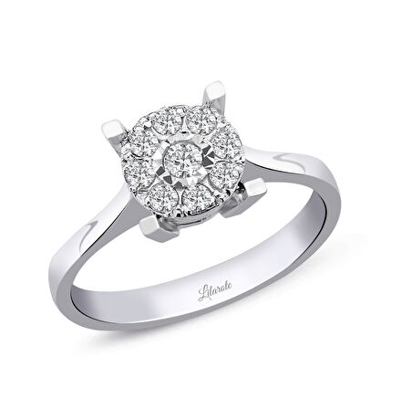 0.17 Ct. Modern Tasarım Coronet Tektaş Yüzük