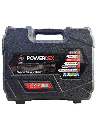 Powerdex Pd-12500 Profesyonel Büyük Avcı Feneri 50w 5000 Lümen