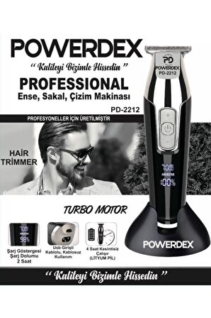 powerdex Pd-2212 Profesyonel Ense Sakal Çizim Traş Makinası