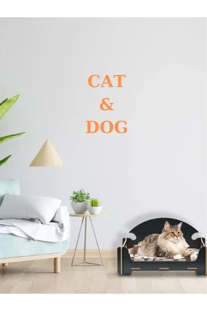 Pd Taht Rahat Kedi Köpek Yatağı 30*50 Siyah Yıkanabilir Duck Kumaş Minderi Ile Beraber