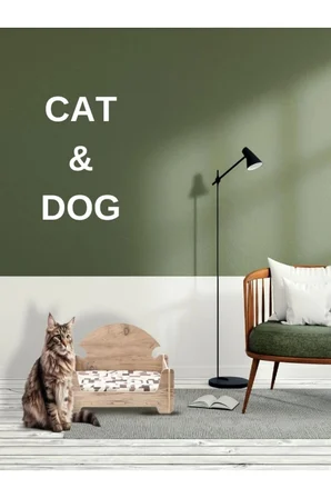 Pd Taht Rahat Kedi Köpek Yatağı 30*50 Atlantik Çam Yıkanabilir Duck Kumaş Minderi Ile Beraber
