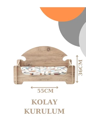 Pd Taht Rahat Kedi Köpek Yatağı 30*50 Atlantik Çam Yıkanabilir Duck Kumaş Minderi Ile Beraber