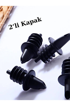 2'li Damlatmaz Yağ Şişesi Tıpası & Kapağı Şişe Ucu Yağlık Sirkelik Sosluk