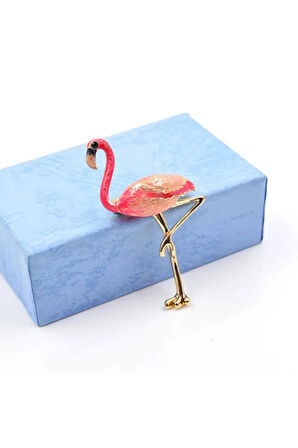 Kırmızı Flamingo Broş