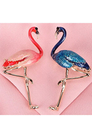 Kırmızı Flamingo Broş