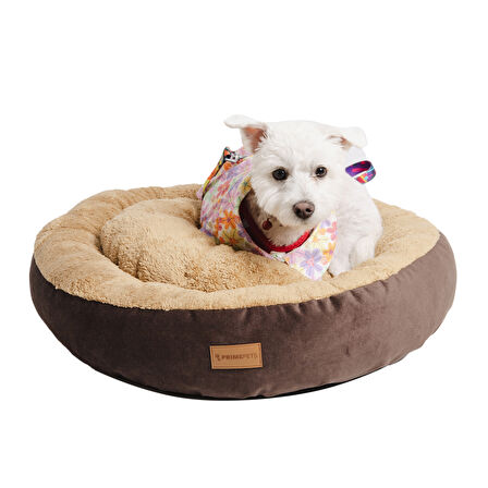 Peluş Minderli Küçük ve Orta Irk Kedi Köpek Yatağı 62x65 cm