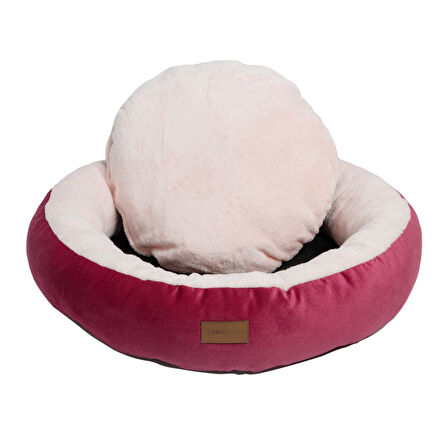 Peluş Minderli Küçük ve Orta Irk Kedi Köpek Yatağı 62x65 cm - Pem