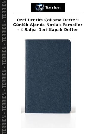 Özel Üretim Çalışma Defteri Günlük Ajanda Notluk Parseller - 4 Salpa Deri Kapak Defter