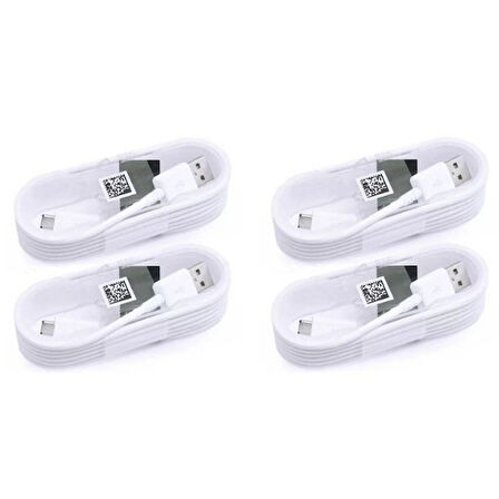 PDAteknoloji Micro USB Data ve Şarj Kablosu 4 Adet 1,5 M Beyaz