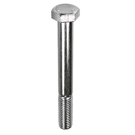 Çelik Cıvata 18X80 DIN931 Beyaz 20 Adet 8.8 Altıköşe