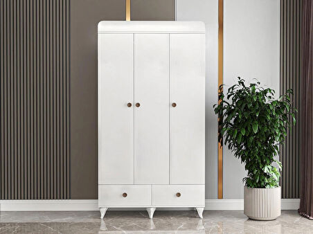 PATİKO PDLP 201 BEYAZ 3 KAPAKLI PERA DOLAP