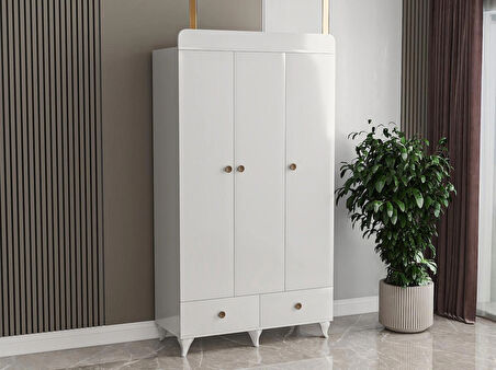 PATİKO PDLP 201 BEYAZ 3 KAPAKLI PERA DOLAP