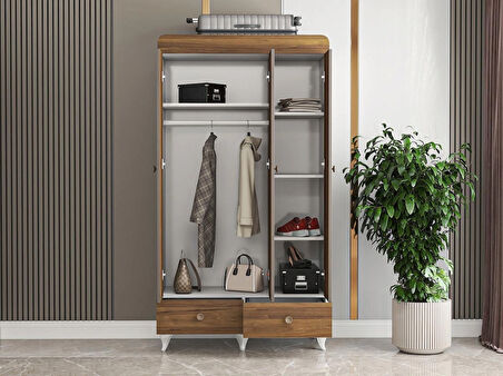 PATİKO PDLP 201 CEVİZ 3 KAPAKLI PERA DOLAP