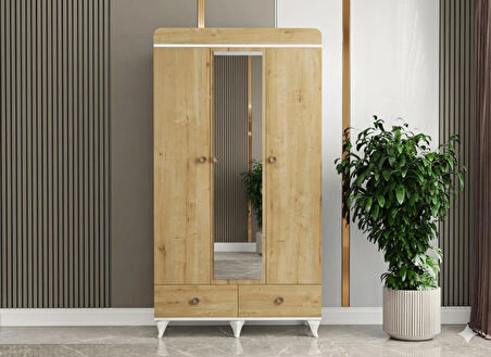 PATİKO PDLP 202 MEŞE 3 KAPAKLI AYNALI PERA DOLAP