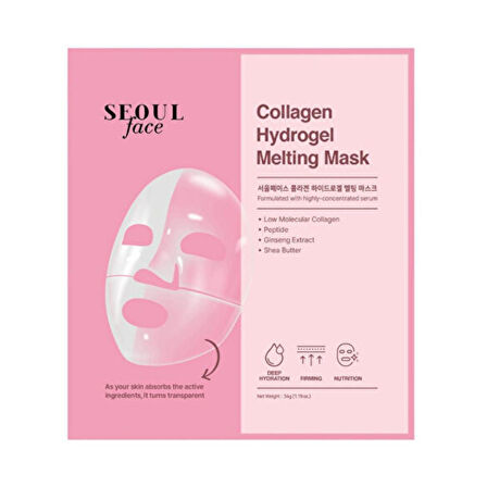Dermal Pdrn Hydrojel Eriyen Maske Nemlendirici Şeffaf Jel Maske 34 gr ve Kolajen Eriyen Maske 34 gr.