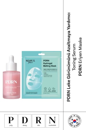 Dermal Yaşlanma Karşıtı Leke Karşıtı Nemlendirici PDRN Toning Serum 30 ml ve PDRN Maske 34 gr