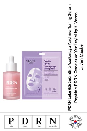 Dermal Yaşlanma Karşıtı Leke Karşıtı Nemlendirici PDRN Toning Serum 30 ml ve PDRN Peptid Maske 34 gr