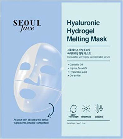 Dermal PDRN Vitamin ve Hyalüronik Eriyen Şeffaflaşan Nemlendirici Melting Yüz Maskesi Seti 34 gr.