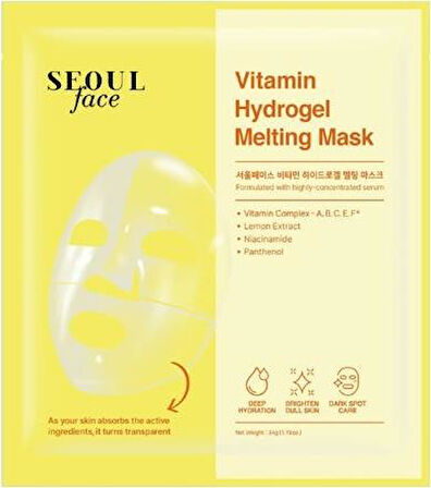 Dermal PDRN Vitamin ve Kolajen Eriyen Şeffaflaşan Nemlendirici Melting Yüz Maskesi Seti 34 gr.