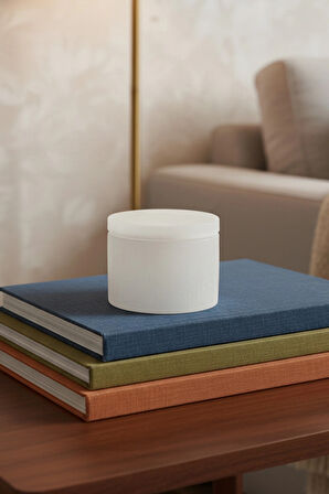 Beyaz Selenit Kapaklı Enerji Kutusu 58SK