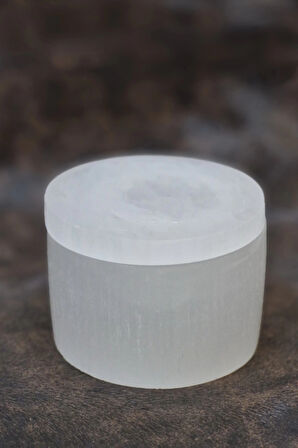 Beyaz Selenit Kapaklı Enerji Kutusu 58SK