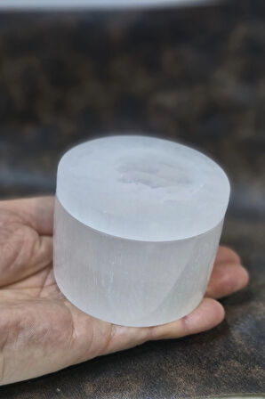 Beyaz Selenit Kapaklı Enerji Kutusu 58SK