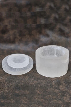 Beyaz Selenit Kapaklı Enerji Kutusu 58SK