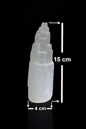 Doğal Beyaz Selenit Kule 15 CM