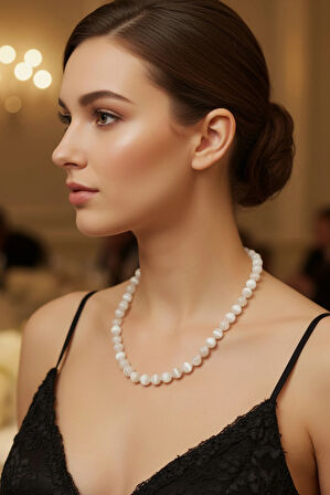 10mm Beyaz Selenit Kolye 340-2