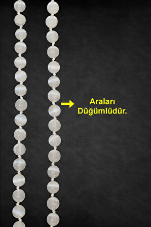10mm Beyaz Selenit Kolye 340-2