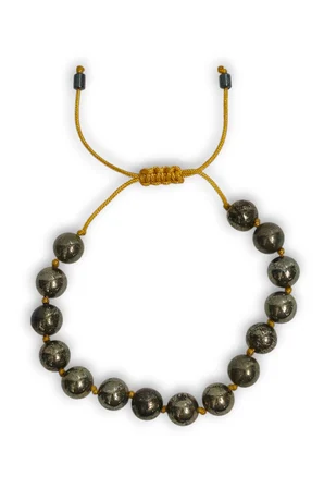 8 Mm Pirit Taşı Bileklik Makrome Ayarlı 525-2