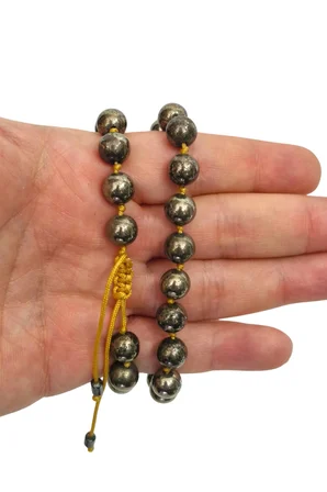 8 Mm Pirit Taşı Bileklik Makrome Ayarlı 525-2