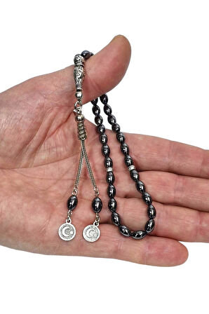 Arpa Kesim Hematit Taşı Tesbih 508-2