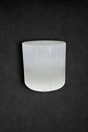 Beyaz Selenit Mumluk 8 Cm Tealight Mumluk