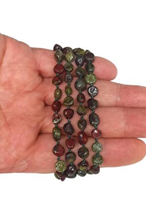 Dragon Blood Jasper Bileklik Makrome Ayarlı 337-3