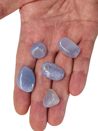 Doğal Kalsedon Tamburlu Küçük Parçalar 25 Gram - 333-2