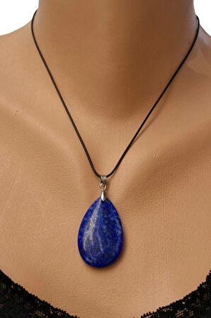 Doğal Lapis Lazuli Kolye Damla Kesim 311-4