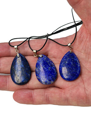 Doğal Lapis Lazuli Kolye Damla Kesim 311-4