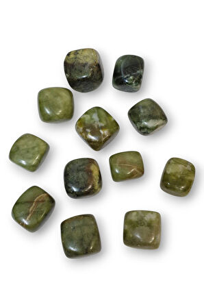 Doğal Nefrit Yeşim Tamburlu Parça 18NY