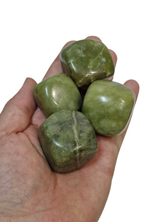 Doğal Nefrit Yeşim Tamburlu Parça 18NY