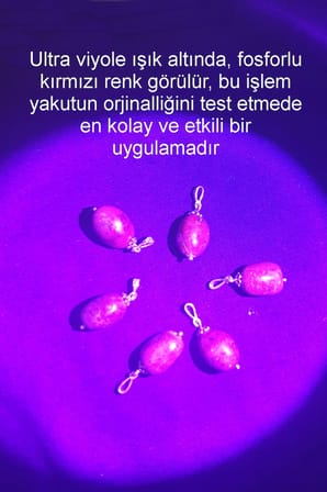 Doğal Yakut Taşı Kolye Ucu Gümüş Malzemeli 642-2