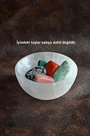 Enerji Çanağı Beyaz Selenit Küçük Kase 8cm