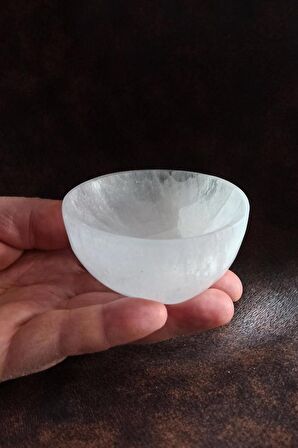 Enerji Çanağı Beyaz Selenit Küçük Kase 8cm